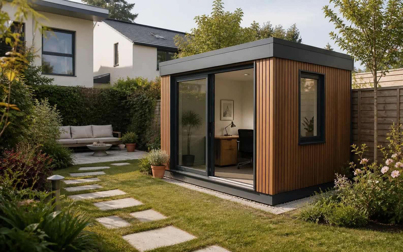 3D view of a configurable garden room used to explain The United Kingdom: garden-room configurators, custom software and rollout.